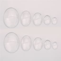 1pack Oval Round Flat Back Glass Cabochon Cameo 6mm 8mm 10mm 12mm 14mm 16mm 18mm 20mm 25mm 30mm For Diy Jewelry Making Findings