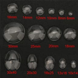 1pack Oval Round Flat Back Glass Cabochon Cameo 6mm 8mm 10mm 12mm 14mm 16mm 18mm 20mm 25mm 30mm For Diy Jewelry Making Findings