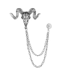 Fashion Vintage Men's Brooches Angel Wings Deer Wolf Cat Animal Brooch Pins Men And Women Skull Brooch Shirt Collar Pin Brooch