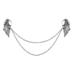 Fashion Vintage Men's Brooches Angel Wings Deer Wolf Cat Animal Brooch Pins Men And Women Skull Brooch Shirt Collar Pin Brooch