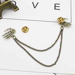 Fashion Vintage Men's Brooches Angel Wings Deer Wolf Cat Animal Brooch Pins Men And Women Skull Brooch Shirt Collar Pin Brooch