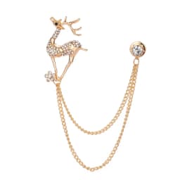 Fashion Vintage Men's Brooches Angel Wings Deer Wolf Cat Animal Brooch Pins Men And Women Skull Brooch Shirt Collar Pin Brooch