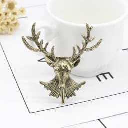 Fashion Vintage Men's Brooches Angel Wings Deer Wolf Cat Animal Brooch Pins Men And Women Skull Brooch Shirt Collar Pin Brooch