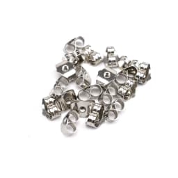 100Pcs/Lot 5 6 8mm Stainless Steel Earring Back Stopper Diy Accessories Earrings Stud Pin Caps Ear Plugging For Jewelry Making