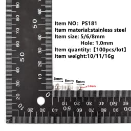 100Pcs/Lot 5 6 8mm Stainless Steel Earring Back Stopper Diy Accessories Earrings Stud Pin Caps Ear Plugging For Jewelry Making