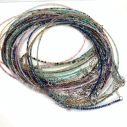 Natural Crystal quartz agate tourmaline Stone 2-3mm Cutting beads Mini necklaces Bracelet are suitable for men and women gifts