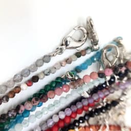 Natural Crystal quartz agate tourmaline Stone 2-3mm Cutting beads Mini necklaces Bracelet are suitable for men and women gifts