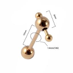 1PC Stainless Steel Tongue Rings Removable Ball Tongue Barbell 16mm Slave Ring Piercing Barbell Forbidden Piercing Body Jewelry