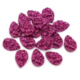 New Fashion 40pcs 10x14mm 13x18mm Drop Style Flatback Druzy Resin Cabochons for Necklace Earrings DIY Jewelry Making Findings