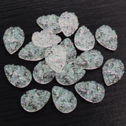 New Fashion 40pcs 10x14mm 13x18mm Drop Style Flatback Druzy Resin Cabochons for Necklace Earrings DIY Jewelry Making Findings