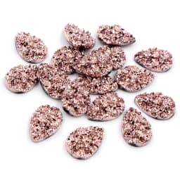 New Fashion 40pcs 10x14mm 13x18mm Drop Style Flatback Druzy Resin Cabochons for Necklace Earrings DIY Jewelry Making Findings