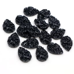New Fashion 40pcs 10x14mm 13x18mm Drop Style Flatback Druzy Resin Cabochons for Necklace Earrings DIY Jewelry Making Findings