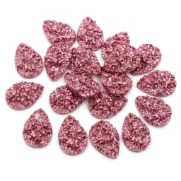New Fashion 40pcs 10x14mm 13x18mm Drop Style Flatback Druzy Resin Cabochons for Necklace Earrings DIY Jewelry Making Findings
