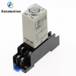 Power-on Delay Rotary Knob DPDT 1S/5S/10S/30S/60S/3M/5M/10M/30M Timer Timing Time Relay AC/DC 24V H3Y-2 With Base Socket PYF08A