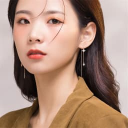 CIAXY Silver Color Inlaid Zircon Star Earrings for Women Temperament Aesthetic Long Tassel Ear Line Earring Luxury Jewelry Gift