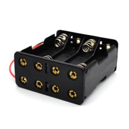 8 AAA 12V Battery Holder Case Double Side Spring Battery Holder with Wire Lead Back By Back Plastic Battery Box AAA
