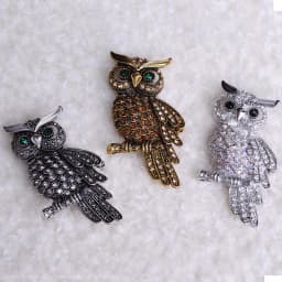BUCOMEOI Large Bird Owls Vintage Brooches Antiques Bouquet Owl Hijab Pin Up Designer Wedded Broach Scarf Clips Jewelry Fleur De 
