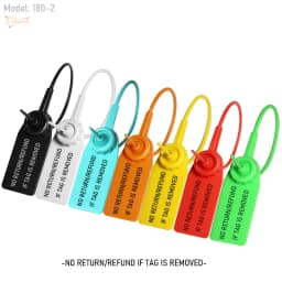 100Pcs Disposable Plastic Security Seals Clothing Hang Tags VOID Labels for Clothes Shoes Bag NO RETURN/REFUND IF TAG REMOVED