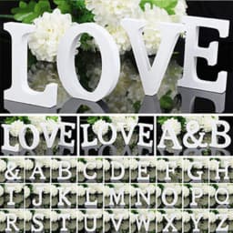1pc DIY Freestanding Wood Wooden Letters White Alphabet Wedding Birthday Party Home Decorations Personalised Name Design