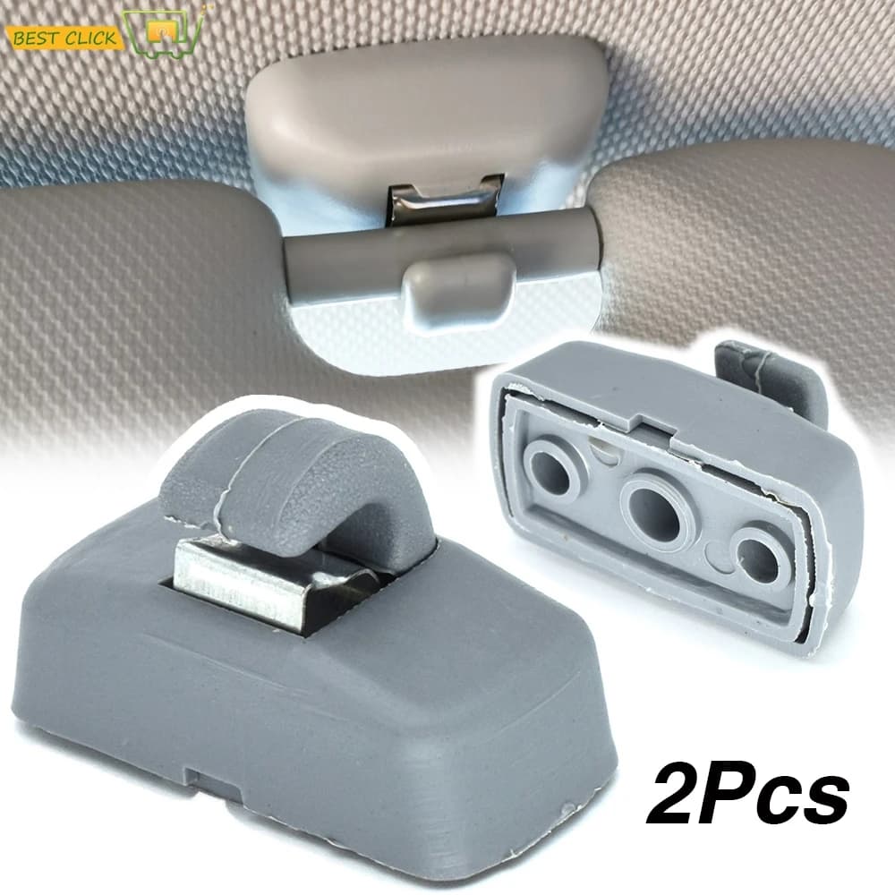 Grey Front Sun Visor Sunvisor Hook Clips Bracket For Seat Altea XL Arosa Ibiza 6L ST Leon 1M 1P Toledo 5P Alhambra Cordoba Vario