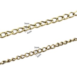 5 Meters/lot 3x2mm 4x3mm Bronze Gold Silver 5 Colors Plated Unwelded Iron Cable Chains DIY Jewelry Making Findings Accessories