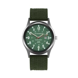Reloj Hombre Fashion Green Watches Men Sports Watches Nylon Strap Auto Date Quartz Wristwatches Luminous Hands Relogio Masculino