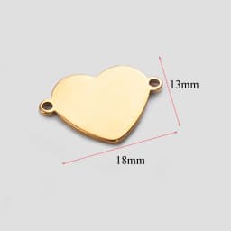 50Pcs/Lot Custom Engrave Logo Charms Stainless Steel Blank Stamping Tags With 2 Holes Connector DIY For Jewelry Making Wholsale
