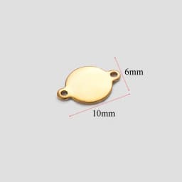 50Pcs/Lot Custom Engrave Logo Charms Stainless Steel Blank Stamping Tags With 2 Holes Connector DIY For Jewelry Making Wholsale