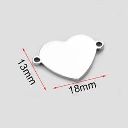 50Pcs/Lot Custom Engrave Logo Charms Stainless Steel Blank Stamping Tags With 2 Holes Connector DIY For Jewelry Making Wholsale