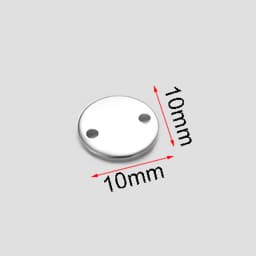 50Pcs/Lot Custom Engrave Logo Charms Stainless Steel Blank Stamping Tags With 2 Holes Connector DIY For Jewelry Making Wholsale