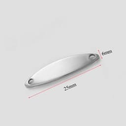 50Pcs/Lot Custom Engrave Logo Charms Stainless Steel Blank Stamping Tags With 2 Holes Connector DIY For Jewelry Making Wholsale