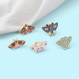 Moth Enamel Pin Moon Star Eye Leaf Animal Badges Brooches for Women Bag Hat Backpack Accessories Jewelry Gift for Friends