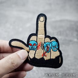 HEART EYE DIY Child Patches Embroidery For T-Shirt Iron On Appliques Clothes Jeans Stickers Badges Parche ROCK MUSIC PUNK