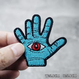HEART EYE DIY Child Patches Embroidery For T-Shirt Iron On Appliques Clothes Jeans Stickers Badges Parche ROCK MUSIC PUNK