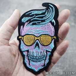 HEART EYE DIY Child Patches Embroidery For T-Shirt Iron On Appliques Clothes Jeans Stickers Badges Parche ROCK MUSIC PUNK