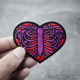 HEART EYE DIY Child Patches Embroidery For T-Shirt Iron On Appliques Clothes Jeans Stickers Badges Parche ROCK MUSIC PUNK
