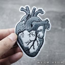 HEART EYE DIY Child Patches Embroidery For T-Shirt Iron On Appliques Clothes Jeans Stickers Badges Parche ROCK MUSIC PUNK