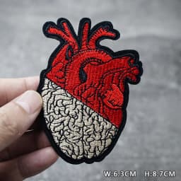 HEART EYE DIY Child Patches Embroidery For T-Shirt Iron On Appliques Clothes Jeans Stickers Badges Parche ROCK MUSIC PUNK