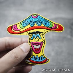 HEART EYE DIY Child Patches Embroidery For T-Shirt Iron On Appliques Clothes Jeans Stickers Badges Parche ROCK MUSIC PUNK