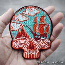 HEART EYE DIY Child Patches Embroidery For T-Shirt Iron On Appliques Clothes Jeans Stickers Badges Parche ROCK MUSIC PUNK