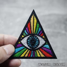 HEART EYE DIY Child Patches Embroidery For T-Shirt Iron On Appliques Clothes Jeans Stickers Badges Parche ROCK MUSIC PUNK