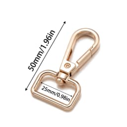 5pcs 14/16/20/25/32/38mm Swivel Lobster Clasp Keychains Closure For Rotating Hook Key Fob Carabiner Bag Making Supplies Crafts