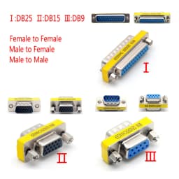 D-SUB DB9 DB15 DB25 9/15/25 Pin Male/Female to Male/Female RS232 Port Com VGA Connector M-F M-M F-F Mini Gender Changer Adapter