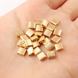Natural Stone Dull Polish Matte Two Hole Hematite Stone Mineral Loose Spacer Beads For Jewelry Making Diy Bracelet Earrings Tila