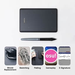 4x2.6 Inch Huion H420X Graphics Tablet Drawing Tablets Ultra Thin Signature Pad Type C Easy Connect to Android Phone Windows PC