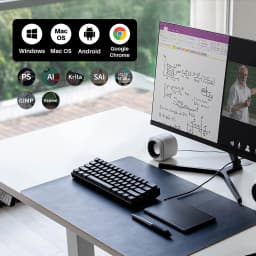 4x2.6 Inch Huion H420X Graphics Tablet Drawing Tablets Ultra Thin Signature Pad Type C Easy Connect to Android Phone Windows PC