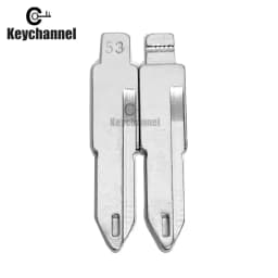 Keychanel 10pcs NE72 #53 KD Car Key Blade For KD KEYDIY Xhorse Remote For Renault Peugeot 206 207 Citroen C2 NO.53 Flip Key