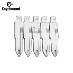 Keychanel 10pcs NE72 #53 KD Car Key Blade For KD KEYDIY Xhorse Remote For Renault Peugeot 206 207 Citroen C2 NO.53 Flip Key