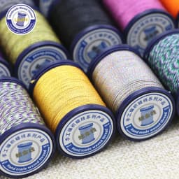 0.5 0.8 Mm Wax Thread Colored Gold Round Handmade Leather Polyester Environmental Protection Metallic Luster Jewelry