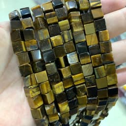 Wholesale 8*8mm Square Tiger Eye Turquoises Crystal Jades Natural Cube Stone Beads For Jewelry Making DIY Bracelet Accessories